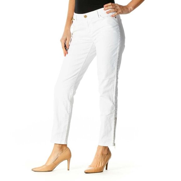 MICHAEL Michael Kors White Zipper Skinny Jeans - Picture 3 of 3